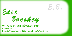 edit bocskey business card